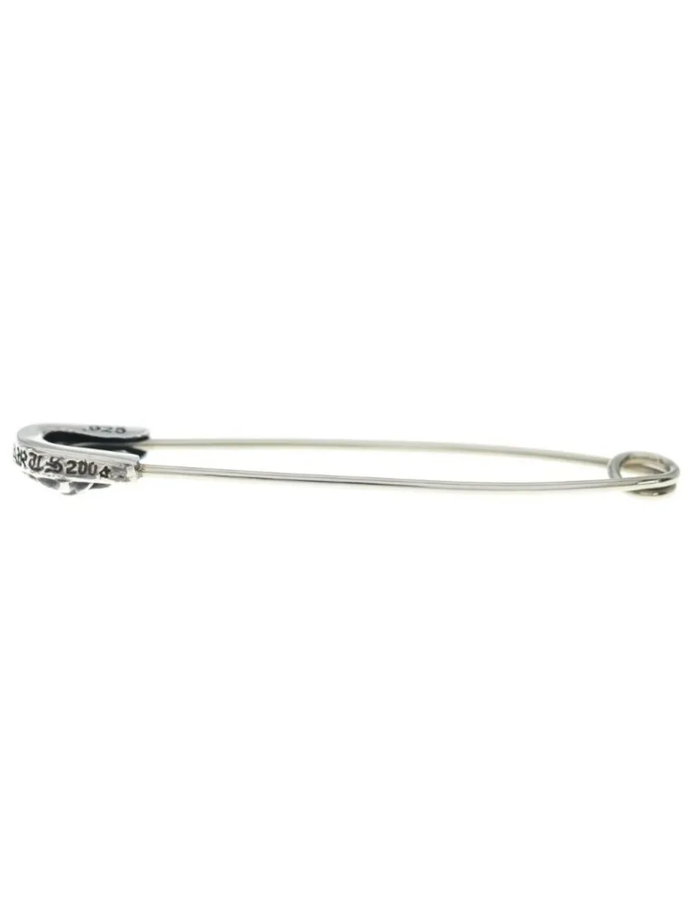 Chrome Hearts Safetypin LG Safety Pin Large Silver Necklace